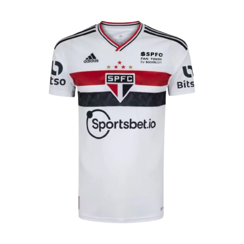 Camisa São Paulo Home 22/23- Com Patrocínio - Torcedor - Masculino - Branca