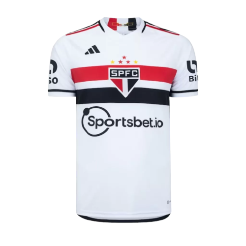 Camisa São Paulo Home 23/24- Com Patrocínio - Torcedor - Masculino - Branca