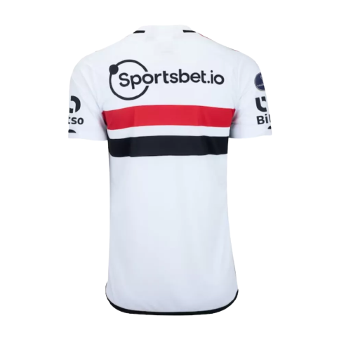 Camisa São Paulo Home 23/24 - Sulamericana 2023 com Patch e Patrocínio - Torcedor - Masculino - Branca