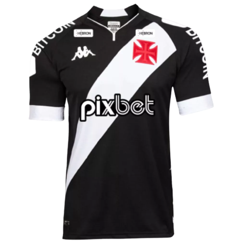 Camisa Vasco da Gama Home 22/23- Com Patrocínio - Torcedor - Masculino - Preta