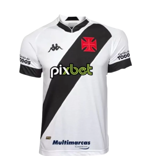 Camisa Vasco da Gama Away 22/23- Com Patrocínio - Torcedor - Masculino - Branca